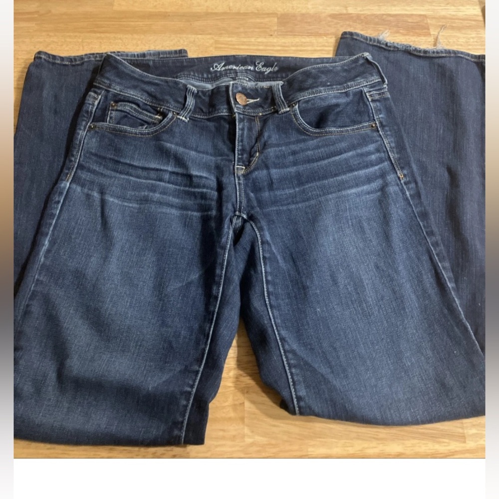 American Eagle Stretch Slim Boot Dark Wash Denim Jeans Women Size 8 R
